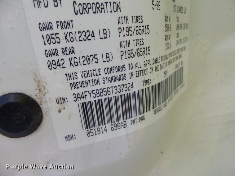 image for item DB5800 2006 Chrysler PT Cruiser