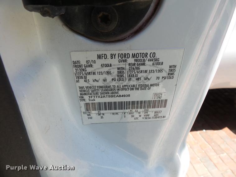 image for item DJ9539 2011 Ford F250 Super Duty pickup truck