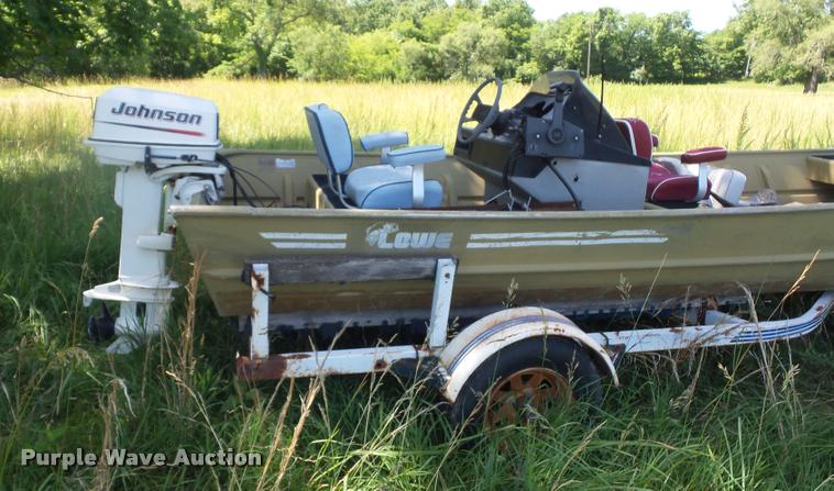 image for item DJ9556 Lowe Commander boat and trailer