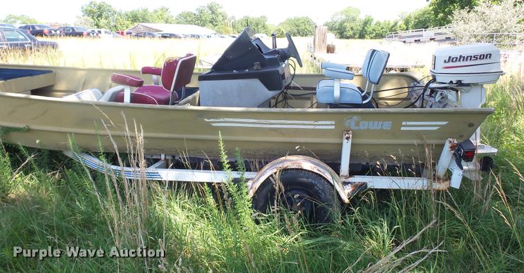 image for item DJ9556 Lowe Commander boat and trailer