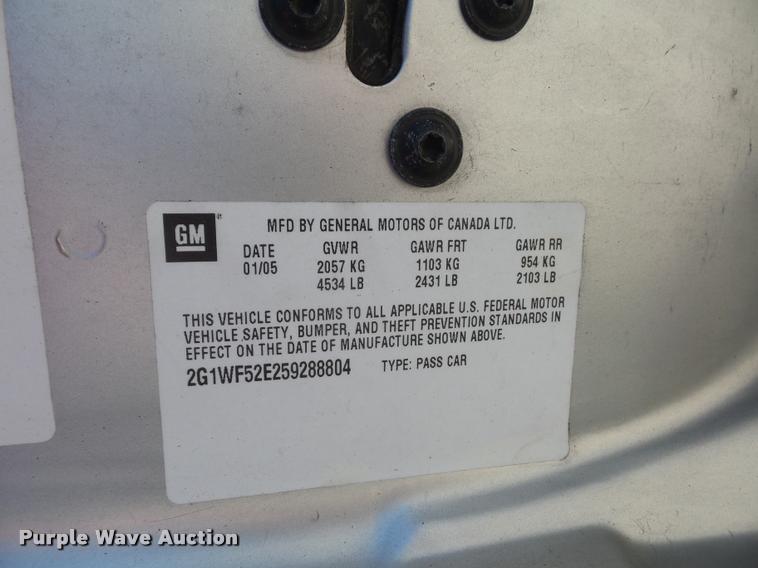 image for item DJ9566 2005 Chevrolet Impala