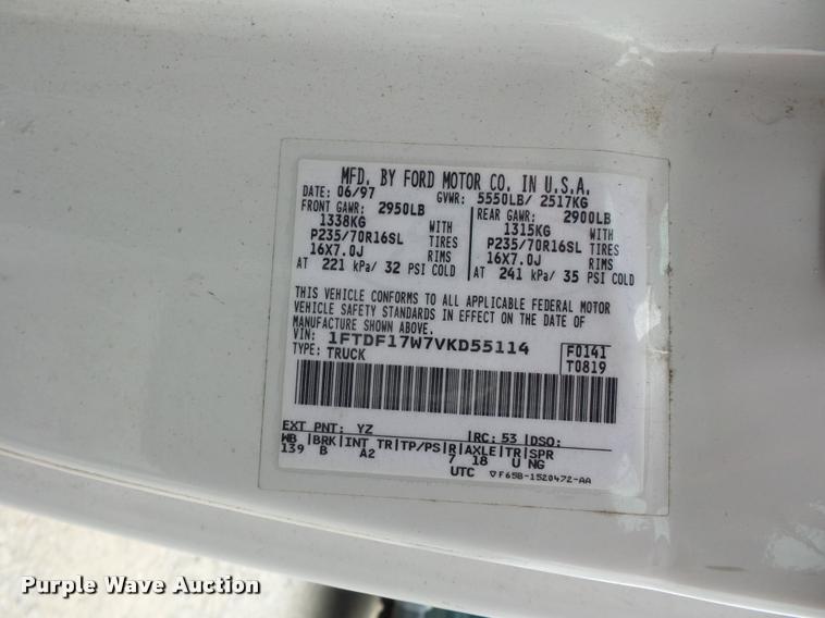 image for item DJ9581 1997 Ford F150 pickup truck