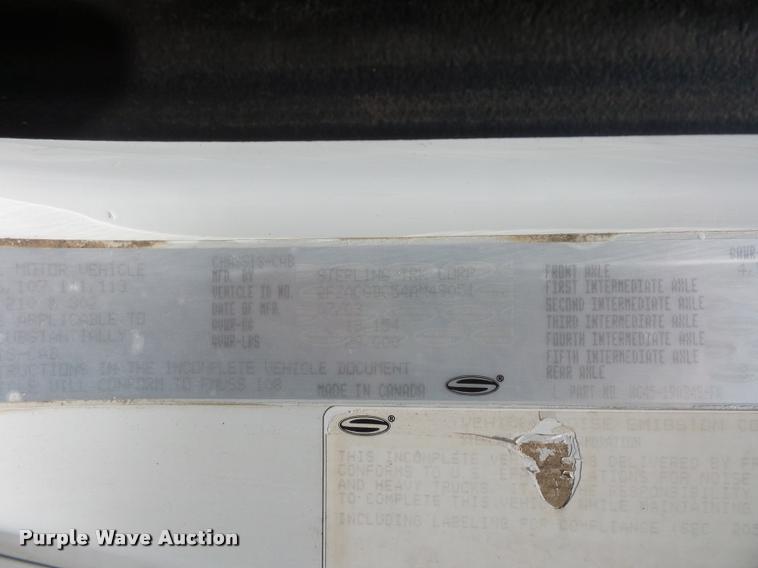 image for item DJ9602 2004 Sterling Acterra truck cab and chassis