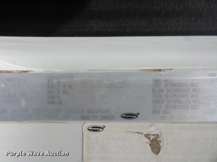 image for item DJ9602 2004 Sterling Acterra truck cab and chassis