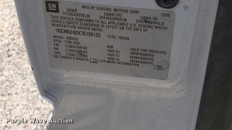 image for item DK9731 2007 Chevrolet Silverado Classic 2500HD pickup truck