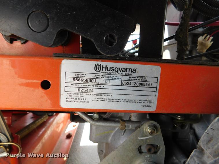 image for item DM9475 2013 Husqvarna RZ5424 riding lawn mower