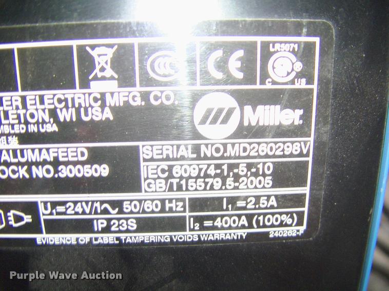 image for item DP9256 Miller Alum Power 450 MPa welder