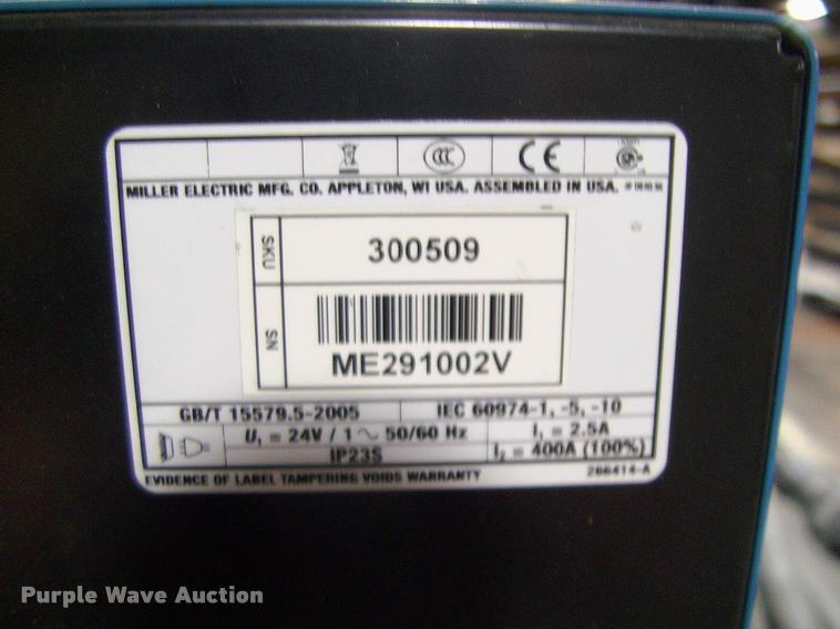 image for item DP9259 Miller Alum Power 450 MPa welder