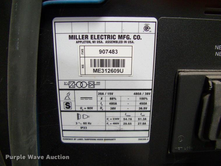 image for item DP9260 Miller Alum Power 450 MPa welder