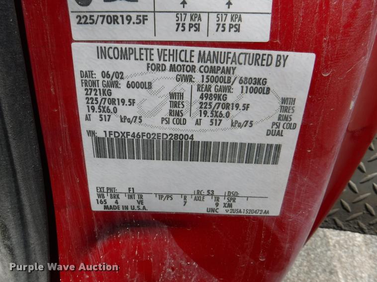 image for item J5684 2002 Ford F450 Super Duty XL service truck