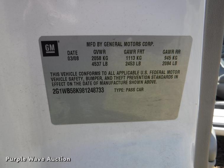 image for item K5956 2008 Chevrolet Impala LS