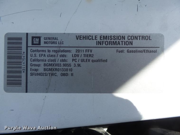 image for item K7600 2011 Chevrolet Impala Police