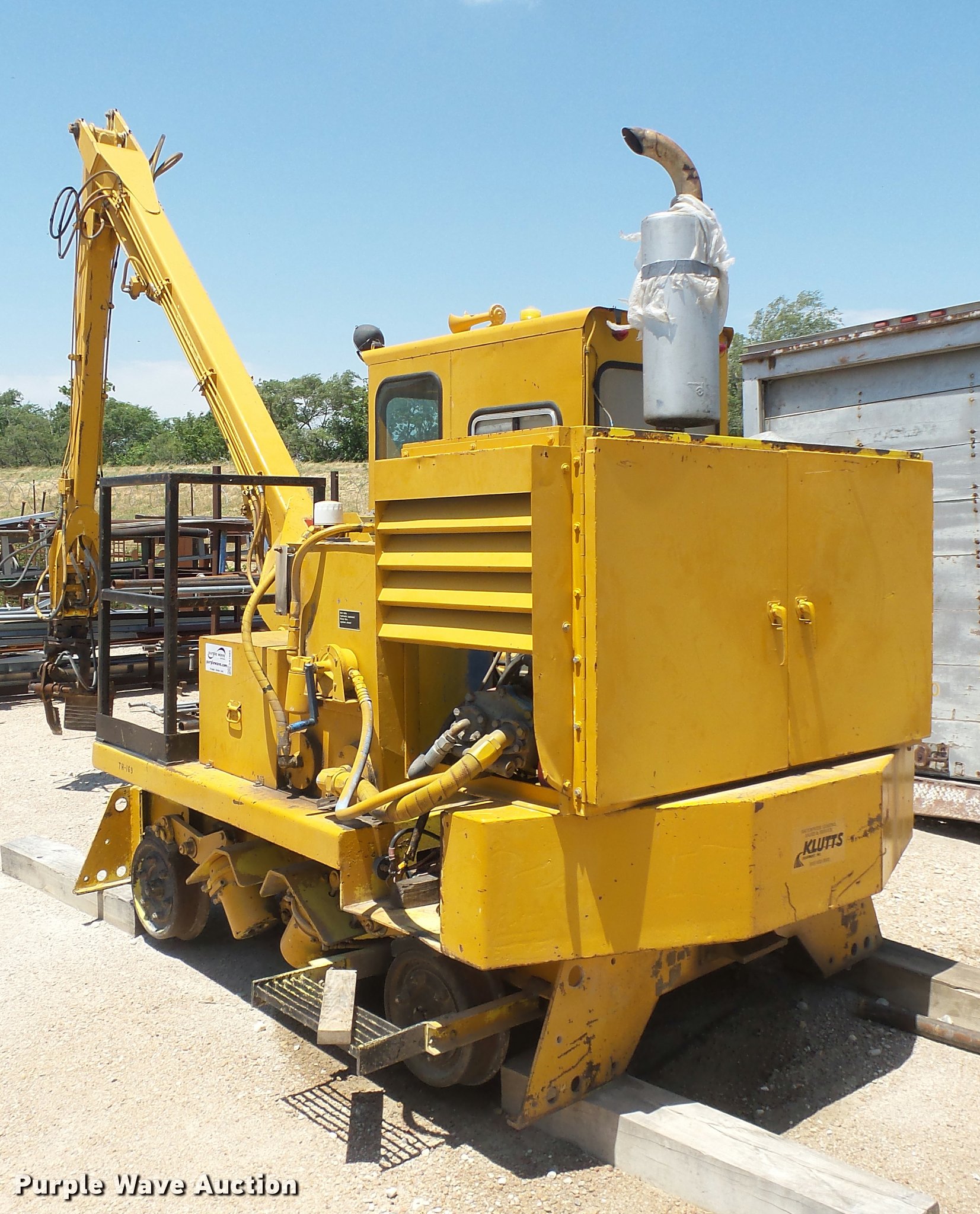 Fairmont Railway Motors railroad tie crane in Halstead, KS Item