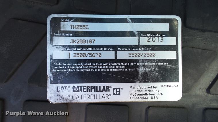 image for item DA1086 2014 Caterpillar TH255C telehandler