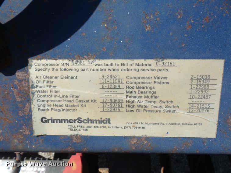 image for item DA1513 Grimmer Schmidt 175 air compressor
