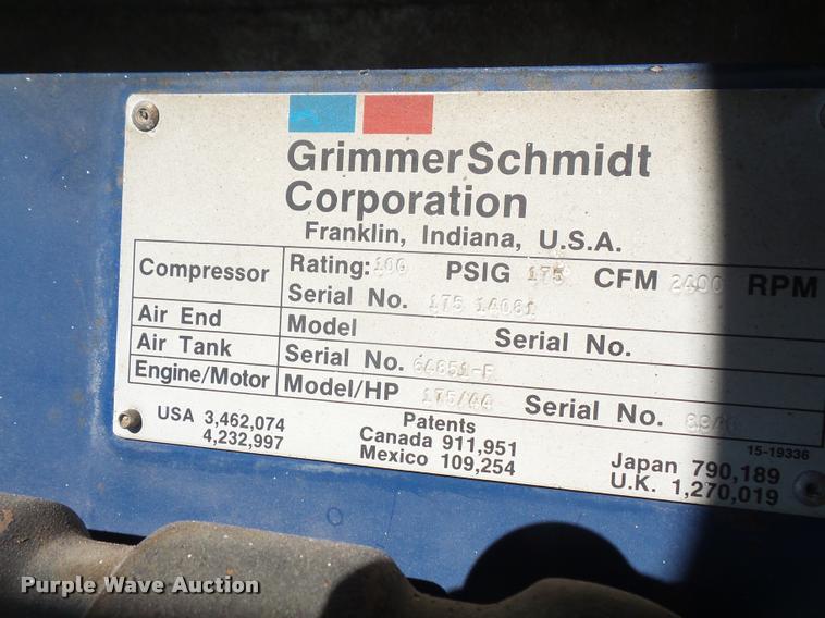 image for item DA1513 Grimmer Schmidt 175 air compressor