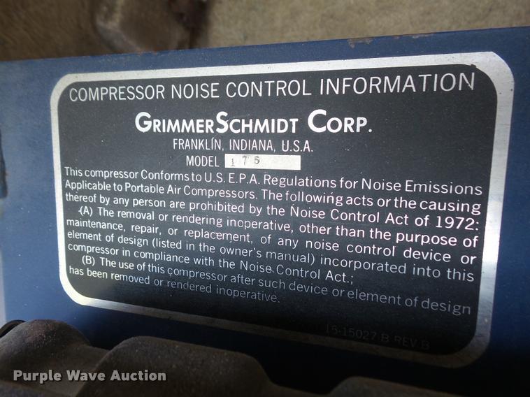 image for item DA1513 Grimmer Schmidt 175 air compressor