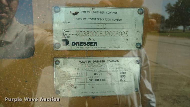 image for item DA5582 Dresser 830 motor grader