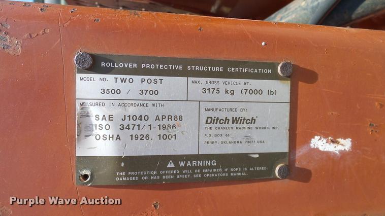 image for item DA6159 2002 Ditch Witch 3700DD trencher