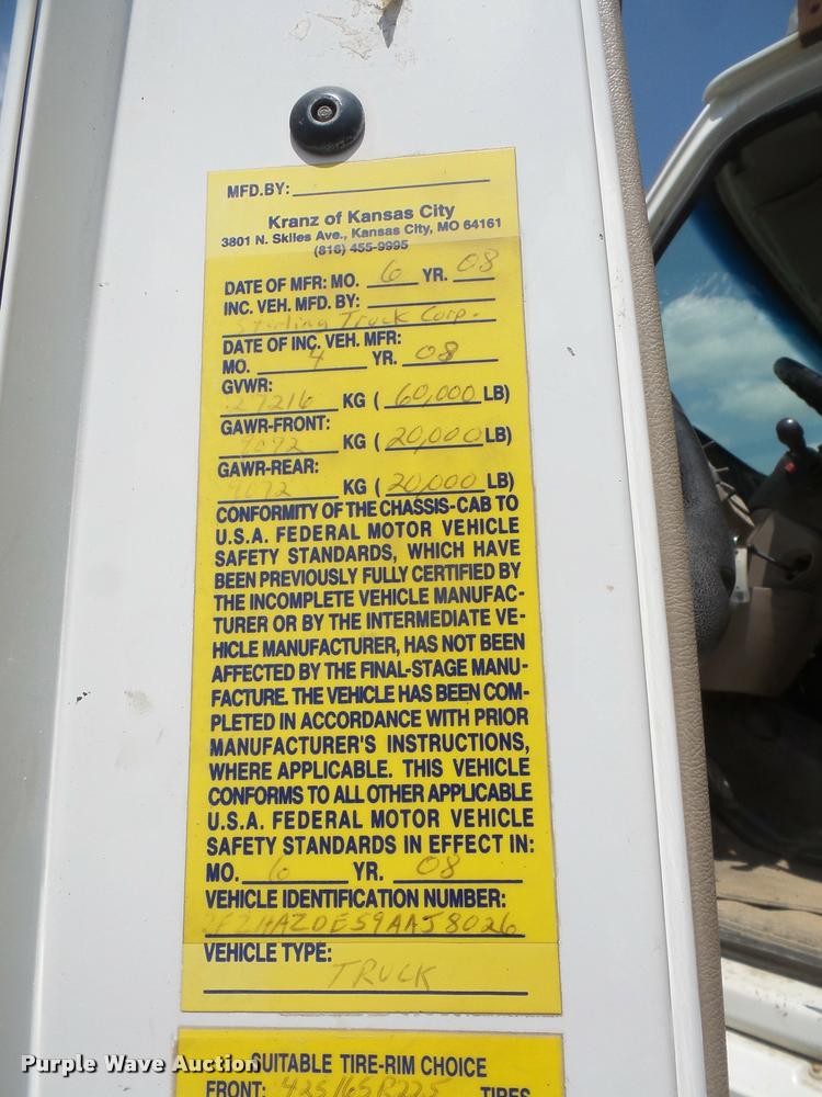 image for item DA6413 2009 Sterling L9500 dump truck