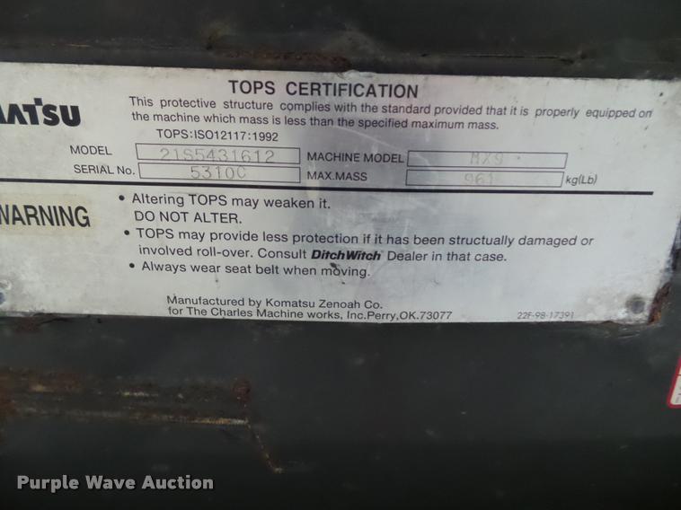 image for item DH9339 2006 Ditch Witch MX9 compact excavator