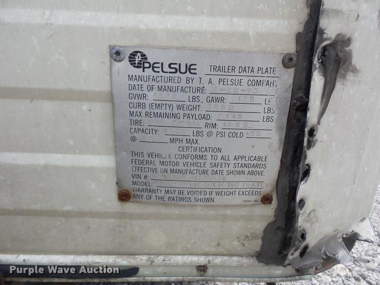 image for item DJ9599 1993 Pelsue office trailer