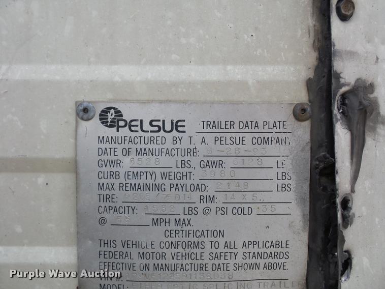 image for item DJ9599 1993 Pelsue office trailer