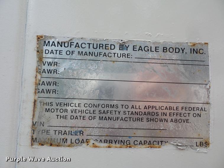 image for item DJ9600 1993 Eagle office trailer