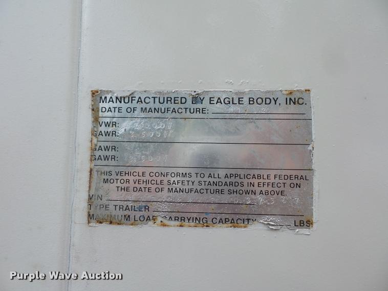 image for item DJ9600 1993 Eagle office trailer