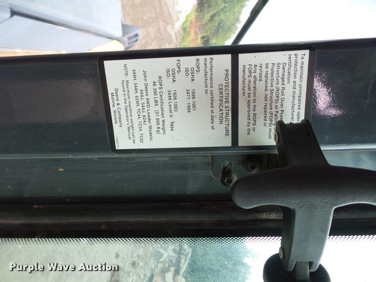 image for item DJ9605 2007 John Deere 624J wheel loader