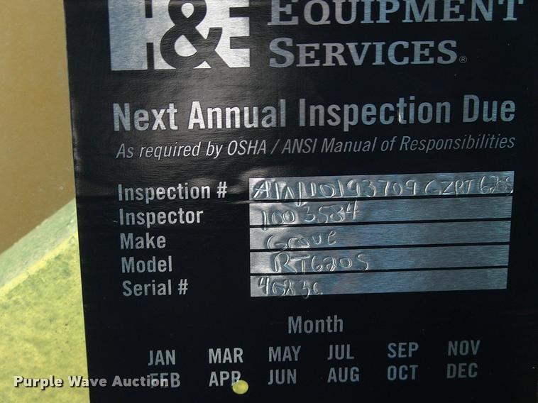 image for item DK9727 1977 Grove RT620S crane