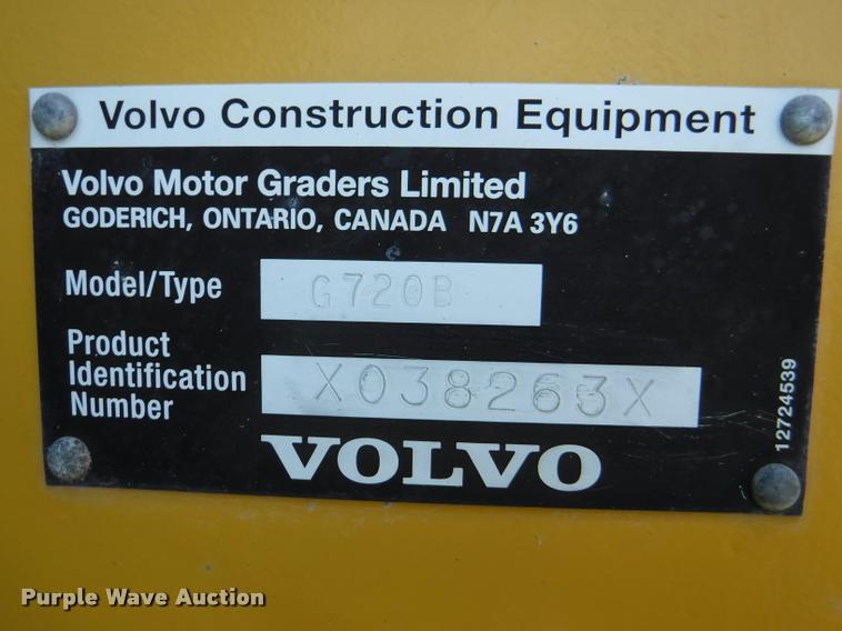 image for item J5681 2005 Volvo G720B motor grader