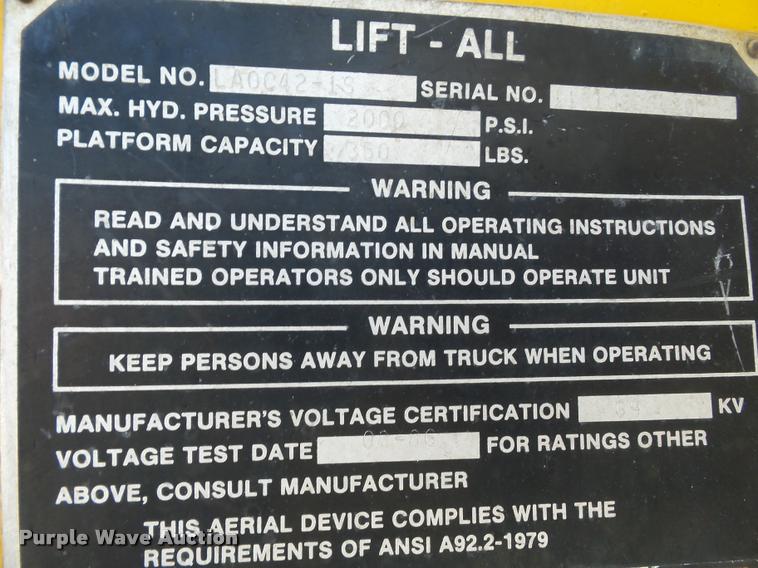 image for item K3265 1986 International 1754 bucket truck