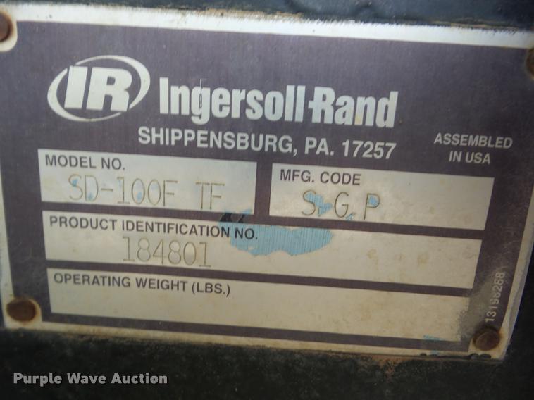 image for item K6469 2005 Ingersoll Rand SD-100F TF single drum roller