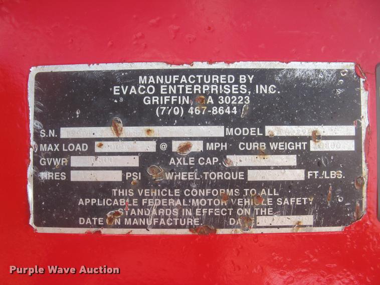 image for item L2328 1999 Evaco tilt deck equipment trailer