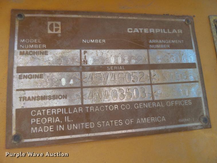 image for item L5602 Caterpillar 953 track loader