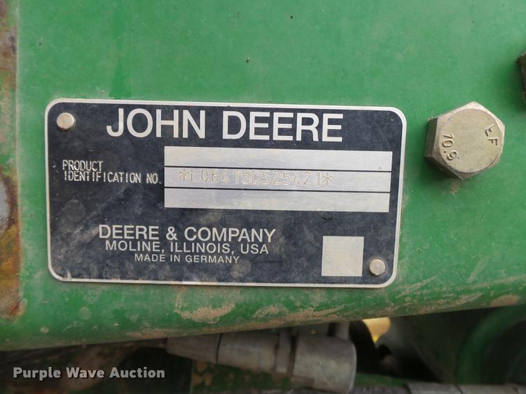 image for item DA2745 2007 John Deere 6415 MFWD tractor