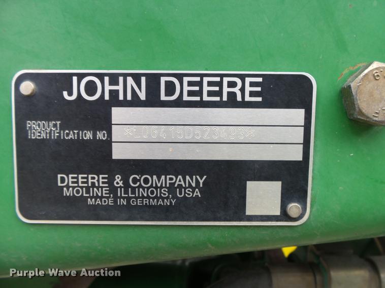image for item DA2747 2007 John Deere 6415 MFWD tractor