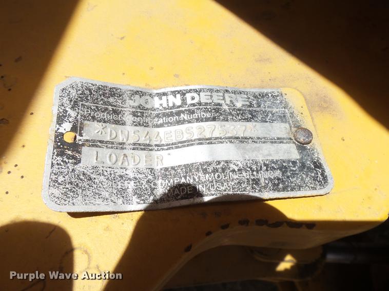 image for item DB2650 1990 John Deere 544E wheel loader