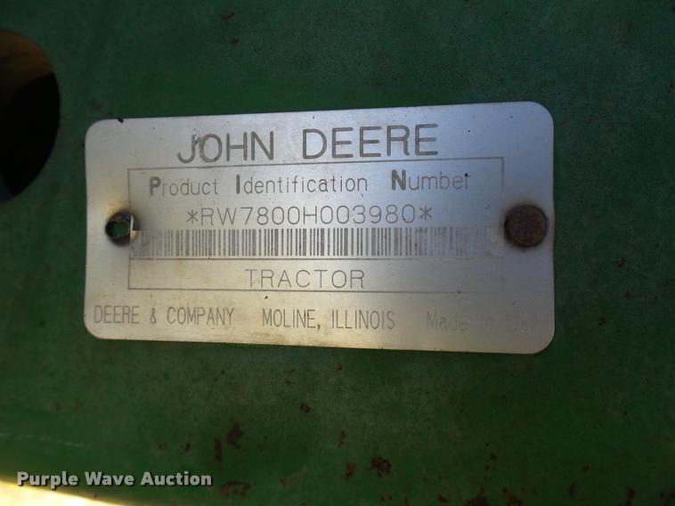 image for item DB4046 1993 John Deere 7800 tractor