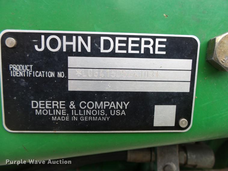 image for item DB7498 2007 John Deere 6415 MFWD tractor