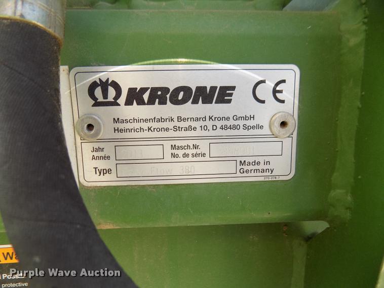 image for item G1087 2013 Krone Easy Flow 380 pickup head