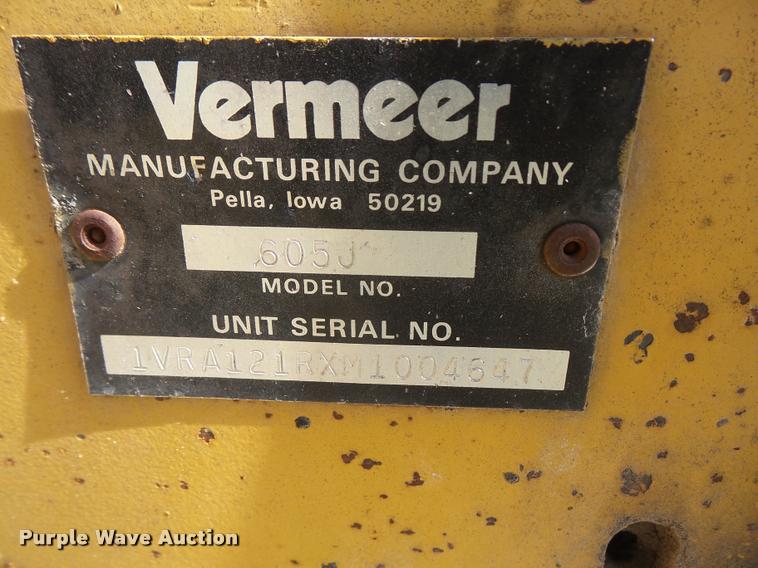 image for item G1185 1991 Vermeer 605 Super J round baler