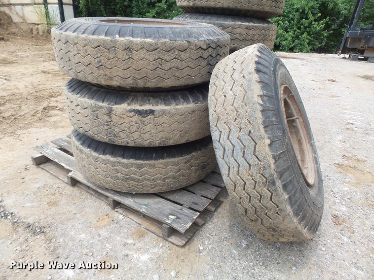 image for item CC9575 (8) Goodyear 10.00/15TR tires and wheels