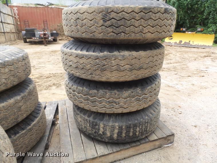 image for item CC9575 (8) Goodyear 10.00/15TR tires and wheels