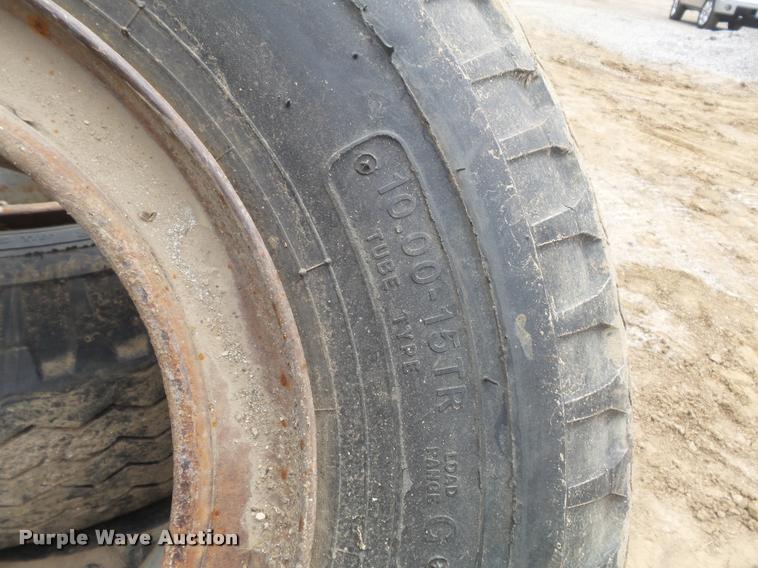 image for item CC9575 (8) Goodyear 10.00/15TR tires and wheels