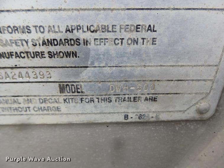 image for item DB1364 2006 Wilson DWH-500 double hopper grain trailer