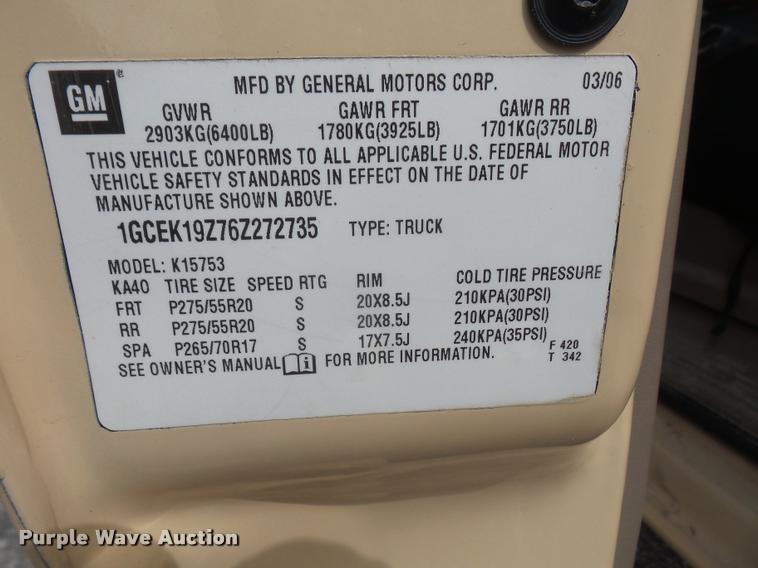 image for item DA1555 2006 Chevrolet Silverado 1500 Ext. Cab pickup truck