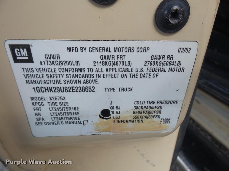 image for item DA1556 2002 Chevrolet Silverado 2500HD Ext. Cab pickup truck