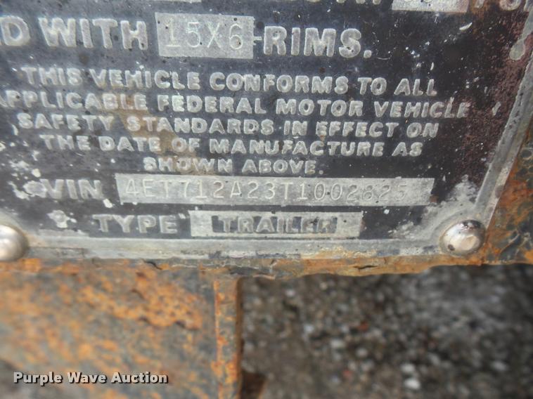 image for item DA1623 1996 Eagle equipment trailer